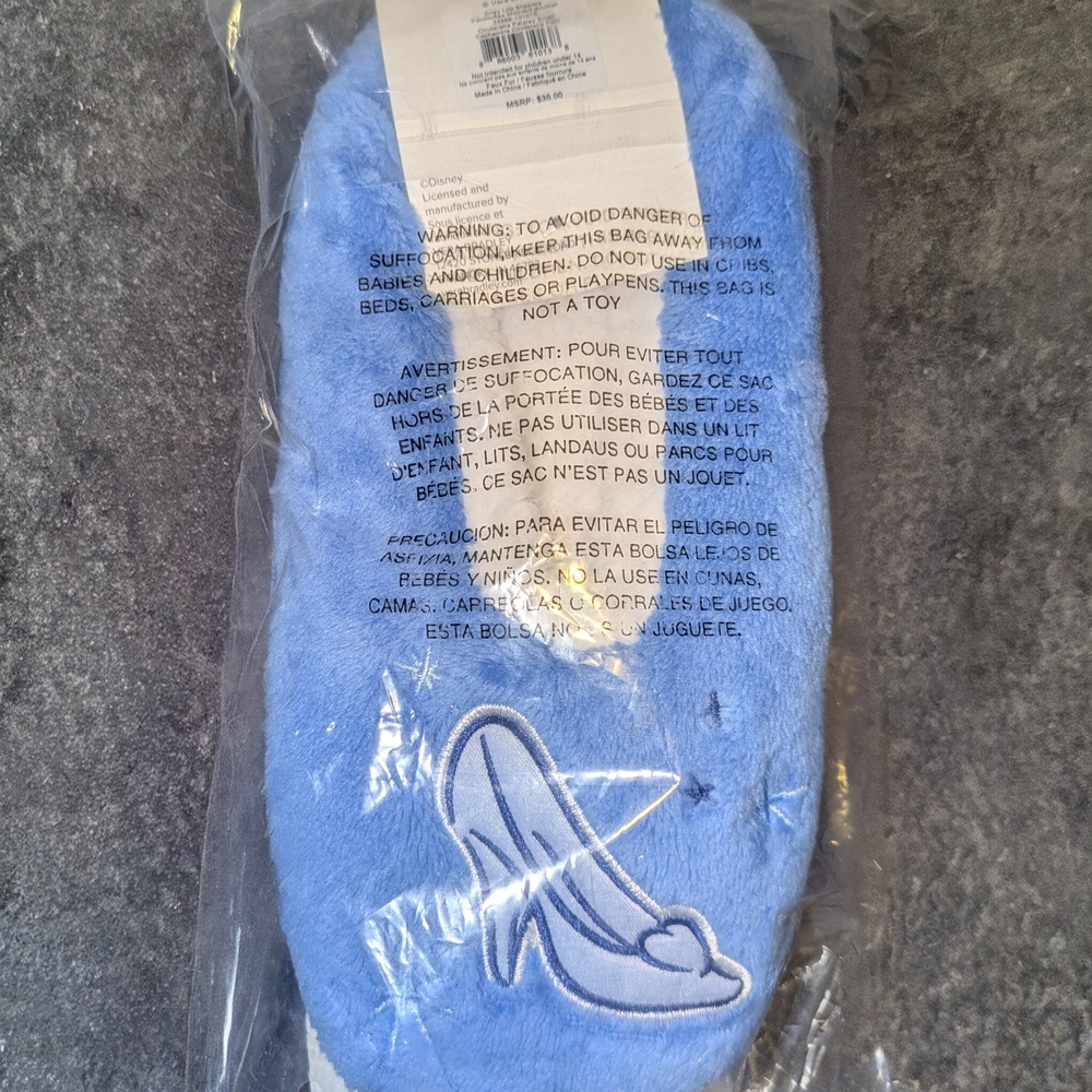 Disney Women's Blue Slippers with Cinderella Design